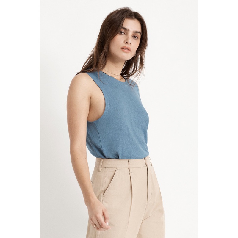 BRIXTON MONTAUK TANK TOP SLATE BLUE SMALL