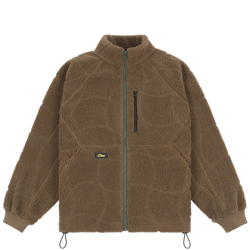 Dime Coverstich Sherpa Fleece – Military Brown Small