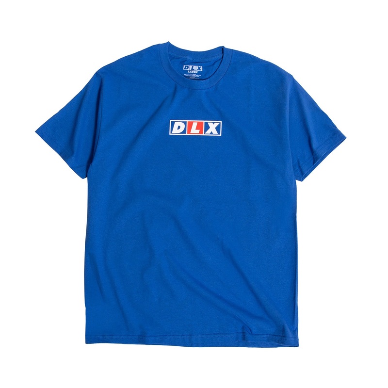 DLX Logo T-Shirt S Royal Blue/Red/White