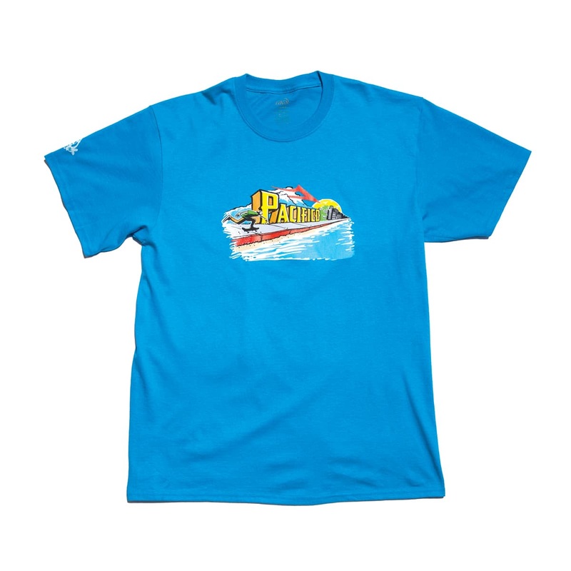 Lakai Pacifico Push T-Shirt – Cyan M Blue