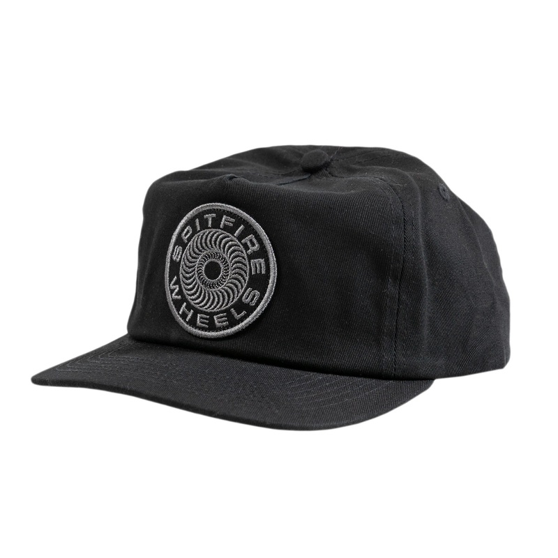SPITFIRE CLASSIC 87 SWIRL PATCH SNAPBACK BLACK/BLACK