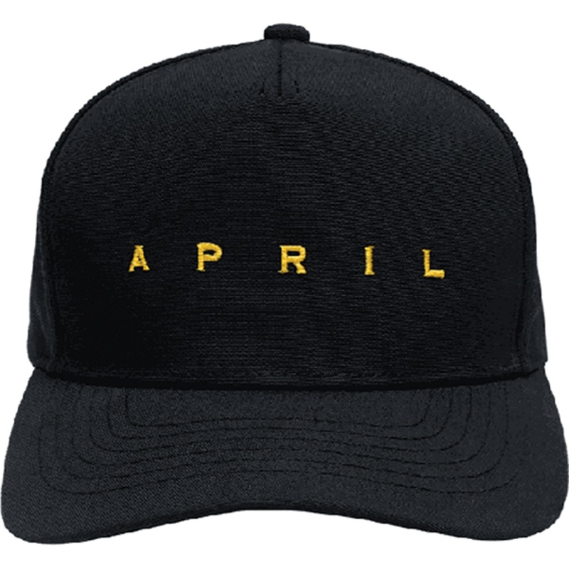 APRIL EMB LOGO HAT ADJ BLK/GOLD