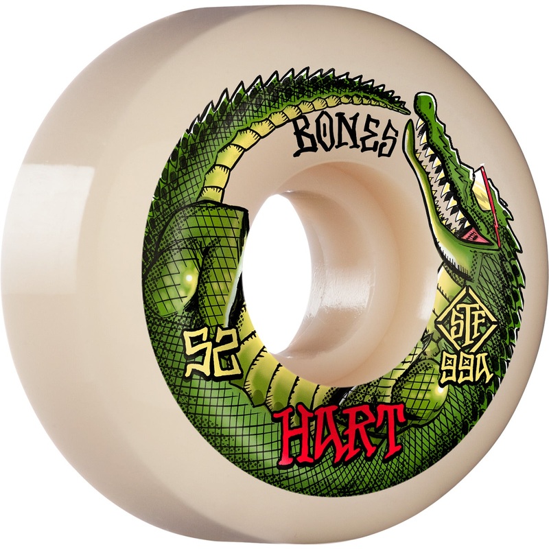 Bones STF Hart Speed Gator V5 52mm 99a Wheels – White (Set of 4)