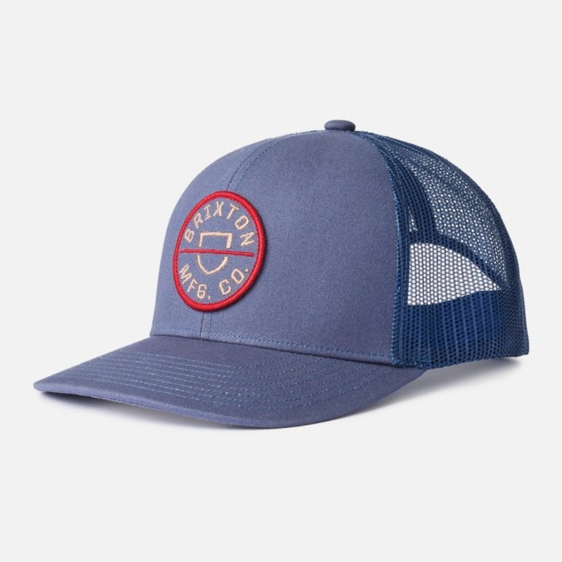 BRIXTON CREST X MP MESH SNAPBACK JOE BLUE