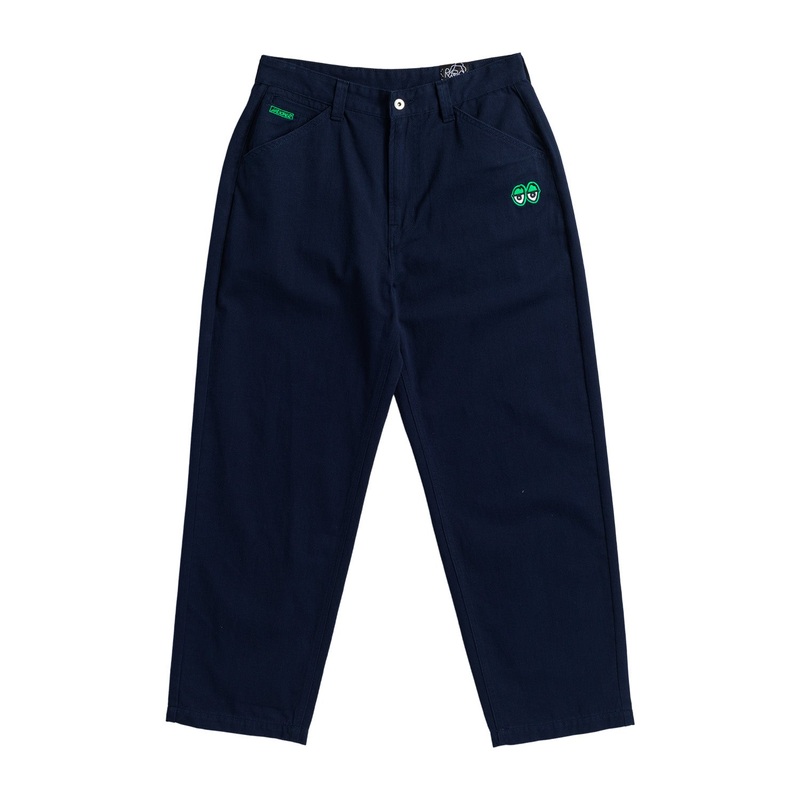 Krooked Eyes Denim Twill Pants S Navy/Green