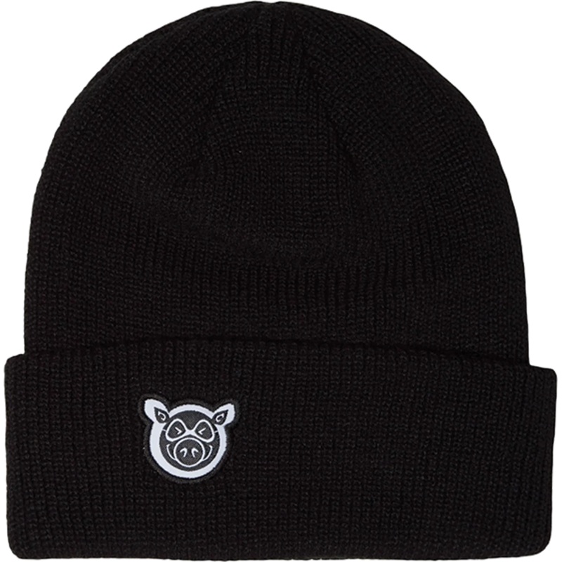 PIG HEAD DOCK BEANIE BLACK