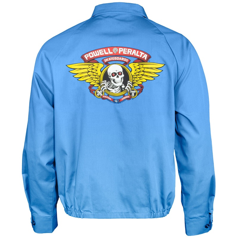 POWELL-PERALTA WINGED RIPPER GAS JACKET POSTAL BLUE MEDIUM