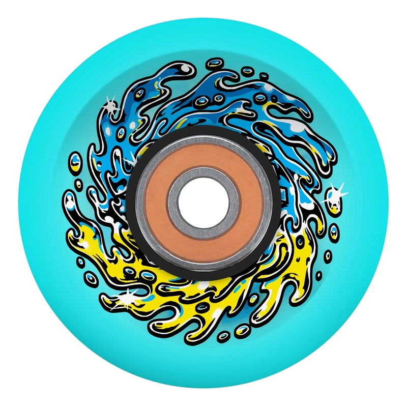 Slime Balls Chrome Light Ups OG Slime Wheels 66mm 78a – Trans Blue (Set of 4)