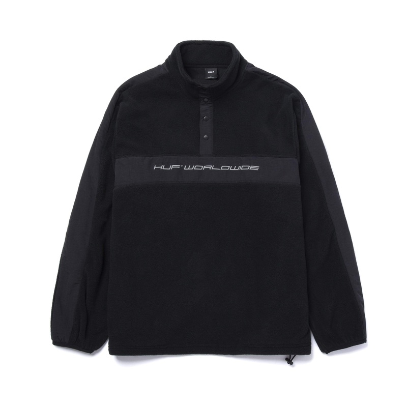 HUF CASCADE POLAR FLEECE JACKET BLACK MED