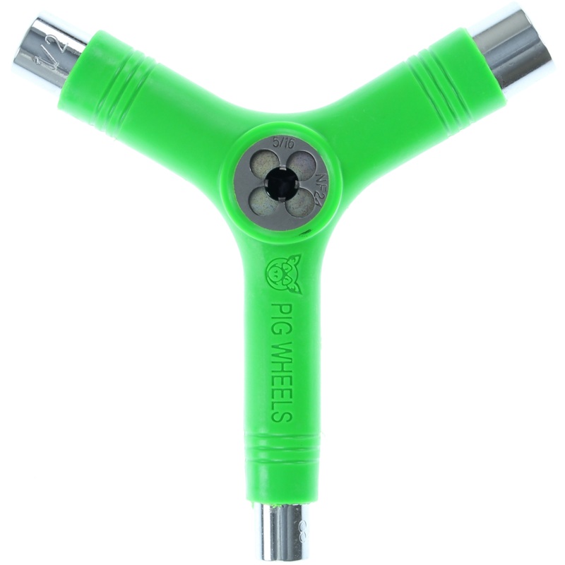 Pig Tri-Socket Skate Tool – Neon Green