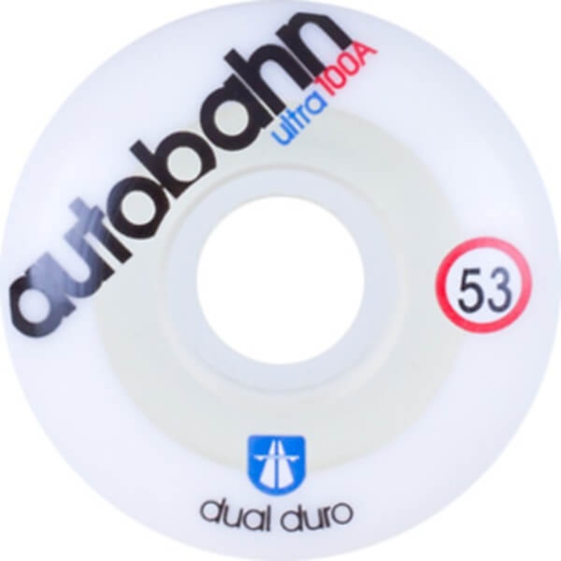 Autobahn Wheels Dual Durometer Ultra Classics 53mm 100a – White/Clear (Set)