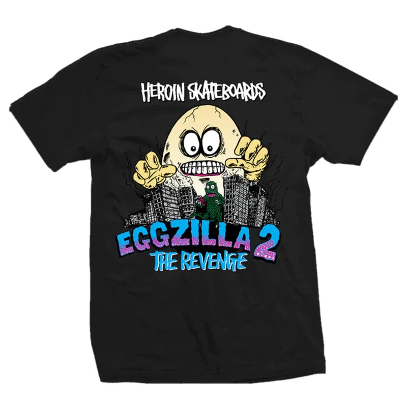 HEROIN EGZILLA 2 T-SHIRT BLACK MEDIUM
