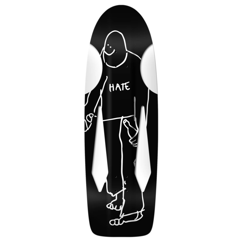 KROOKED DECK SKATE SHOP DAY BEAMER HATE (10.75″) BLACK 10.75″