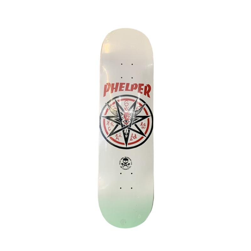 Pocket Pistols Jake Phelps Hell Ride Crew White 8.5″ Classic Skateboard Deck