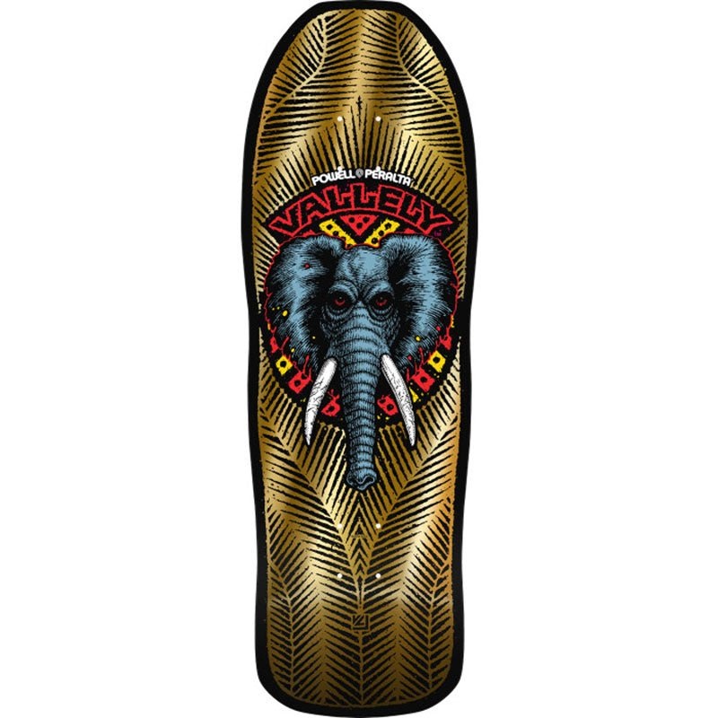 POWELL-PERALTA RE-ISSUE DECK VALLELY ELEPHANT GOLD FOIL (10″) 10″