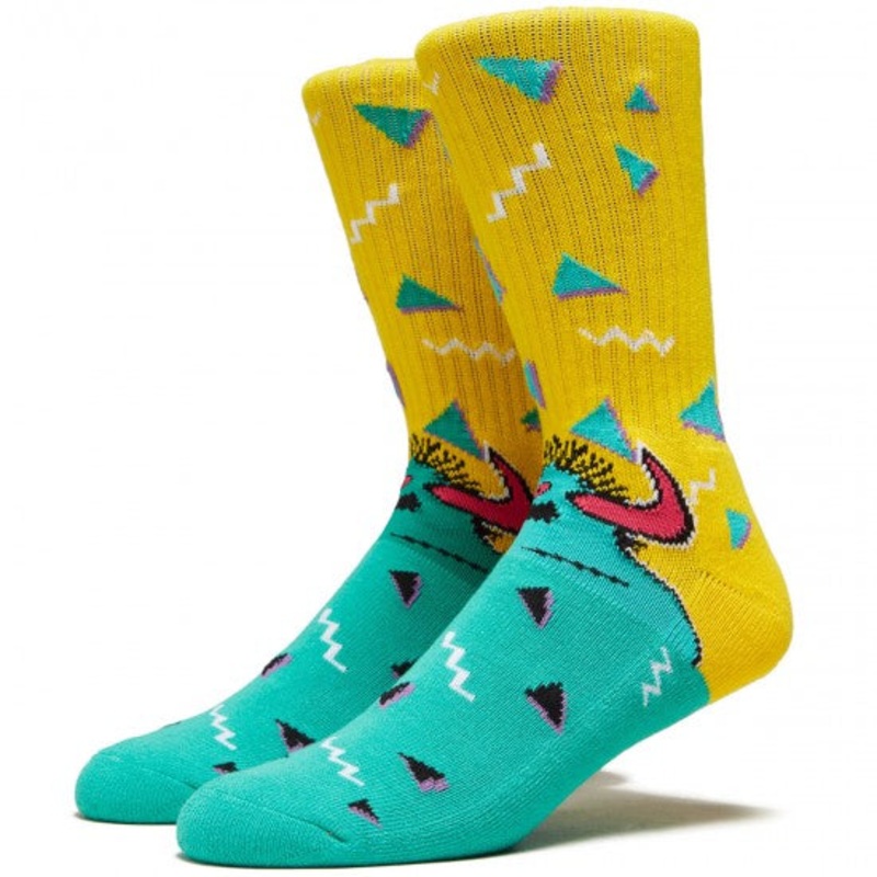 TOY MACHINE SOCKS 80’S MONSTER SOCKS YELLOW