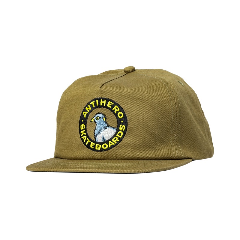 Antihero Pigeon Round Snapback Hat O/S Khaki