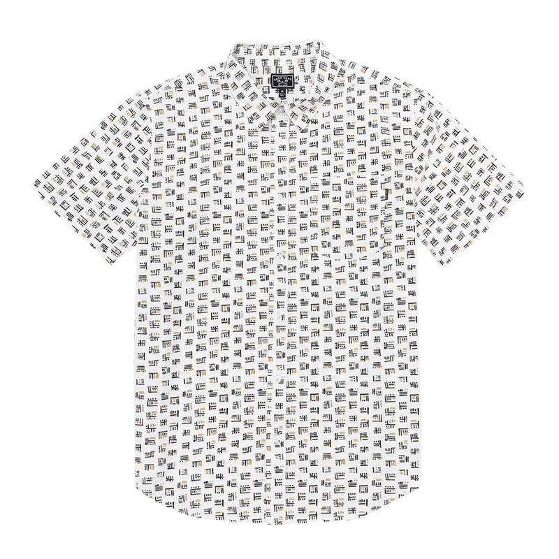 DARK SEAS LEONARDO WOVEN SS WHITE MEDIUM