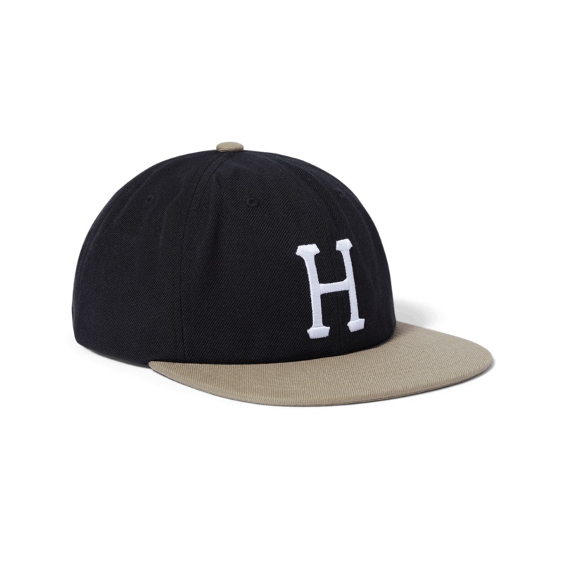 HUF SET CLASSIC H 6 PANEL HAT BLACK