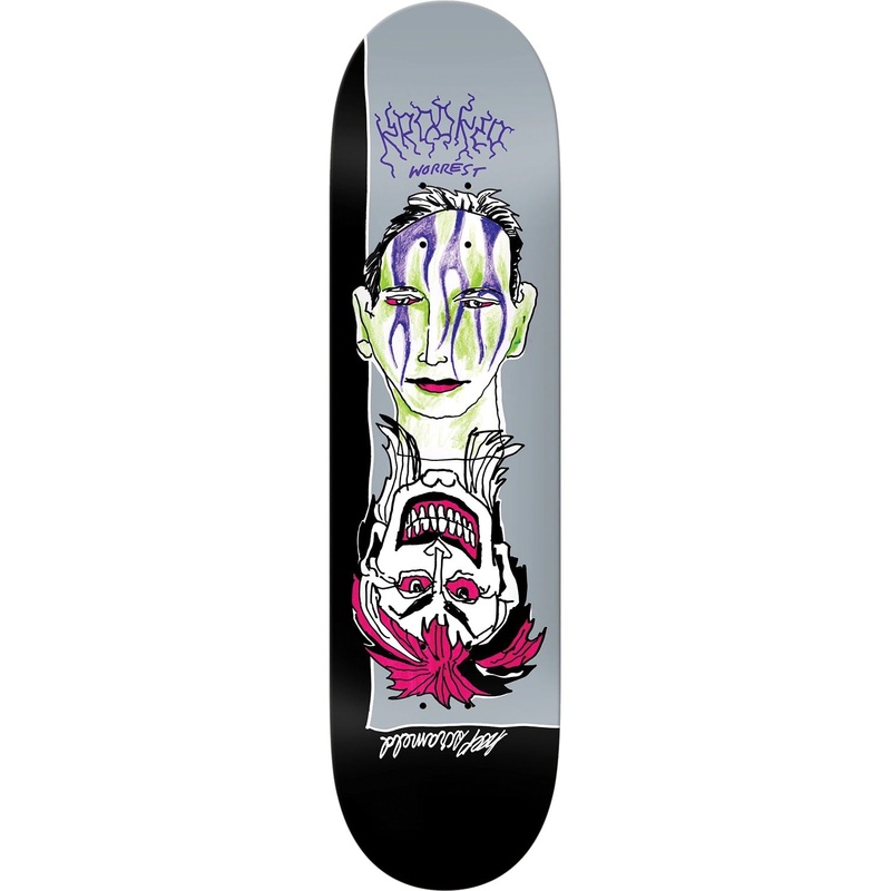 Krooked Worrest Satans Service Skateboard Deck – 8.3 Slick