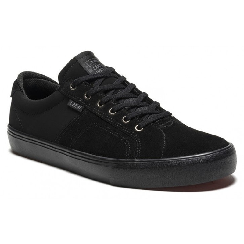Lakai Shoes Flaco – Black/Black Suede 5.5 Black