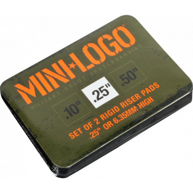 Mini Logo Rigid ABS 1/4″ Black Risers