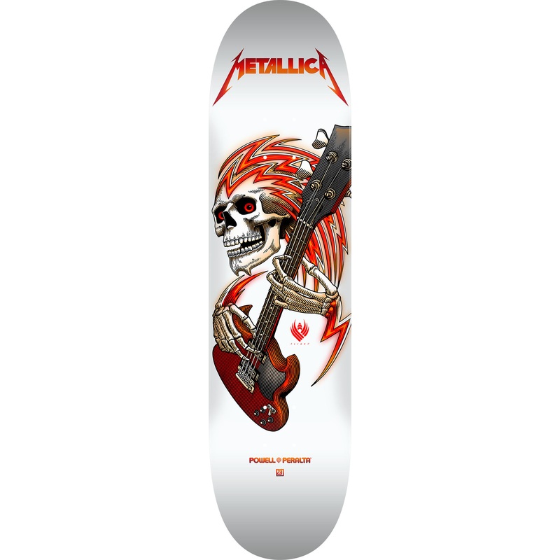 POWELL PERALTA X METALLICA COLLAB FLIGHT DECK WHITE (8.75″) 8.75″