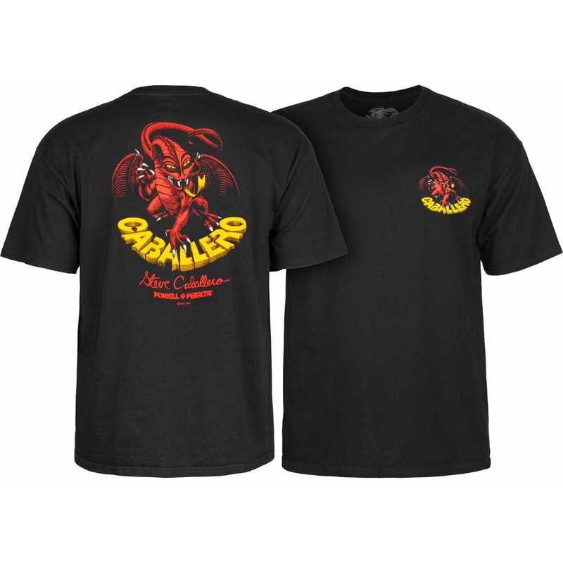 POWELL PERLATA CAB DRAGON II T-SHIRT BLACK MED