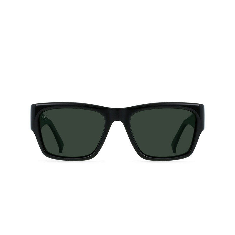 Rufio – RAEN Mens Sunglasses Recycled Black / Green Polarized