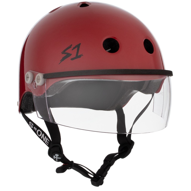 S1 Lifer Visor Gen 2 Helmet – Blood Red Matte X-Small (20.5″) Clear Red
