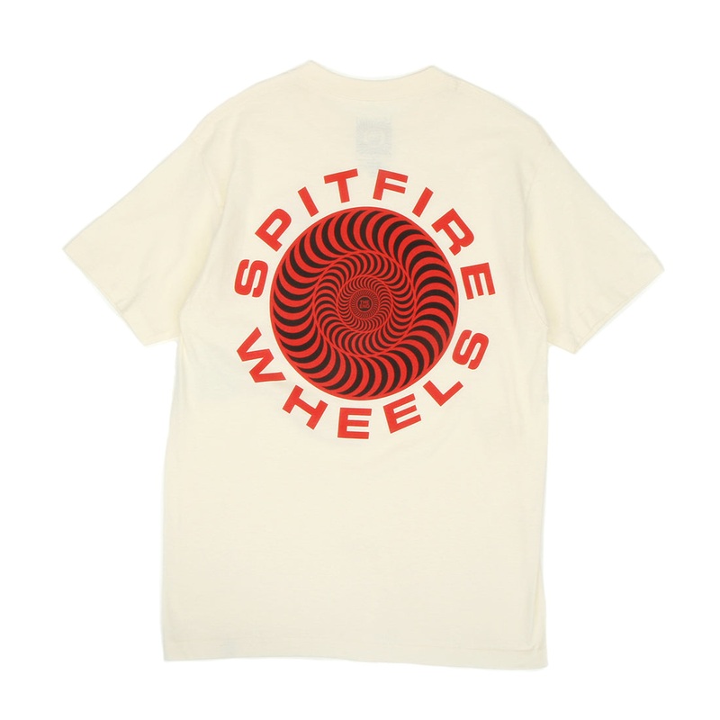 SPITFIRE CLASSIC ’87 SWIRL FILL T-SHIRT CREAM/RED/BLACK MEDIUM