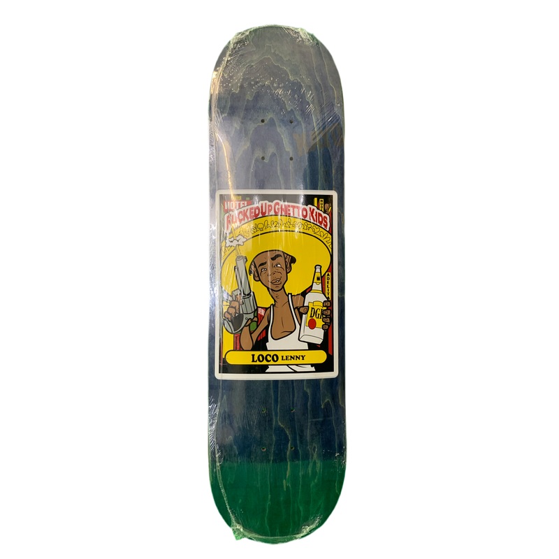 DGK 2008 Fucked Up Ghetto Kids Series Loco Lenny 8.06″ Classic Skateboard Deck