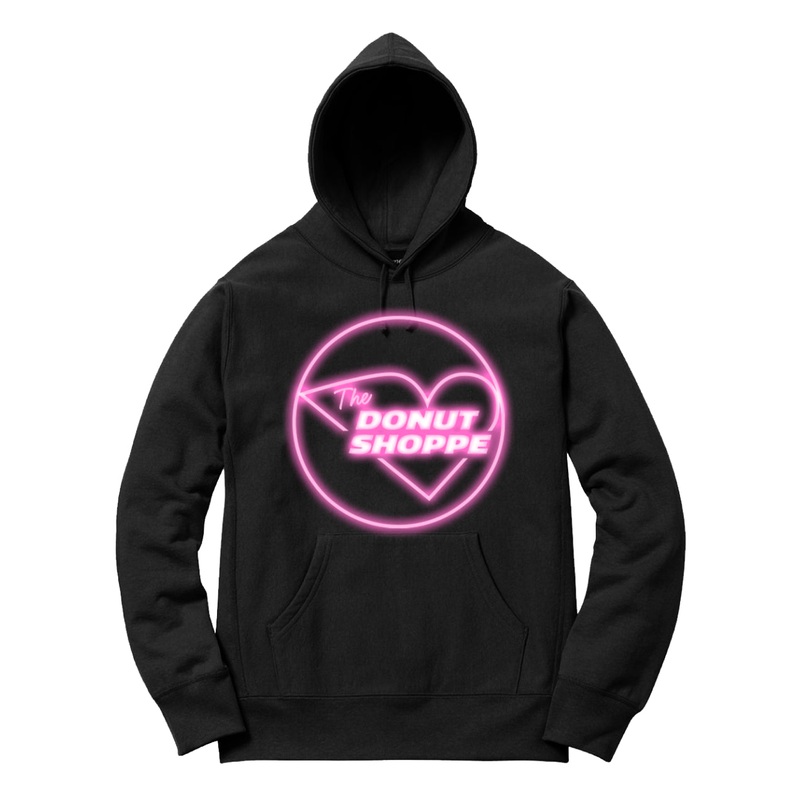 DONUT SHOPPE NEON LOVER PULLOVER HOODIE Small Black