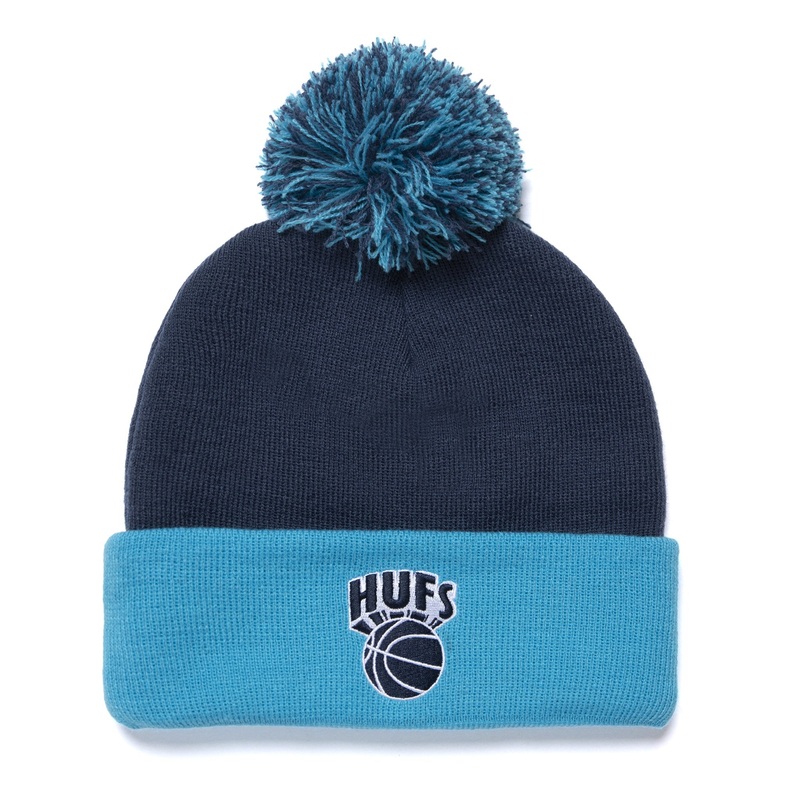 HUF EASTERN POM BEANIE – NAVY