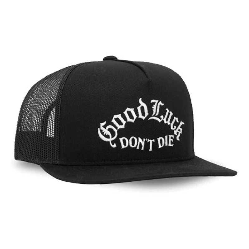 LOSER MACHINE GOOD LUCK DONT DIE TRUCKER BLACK