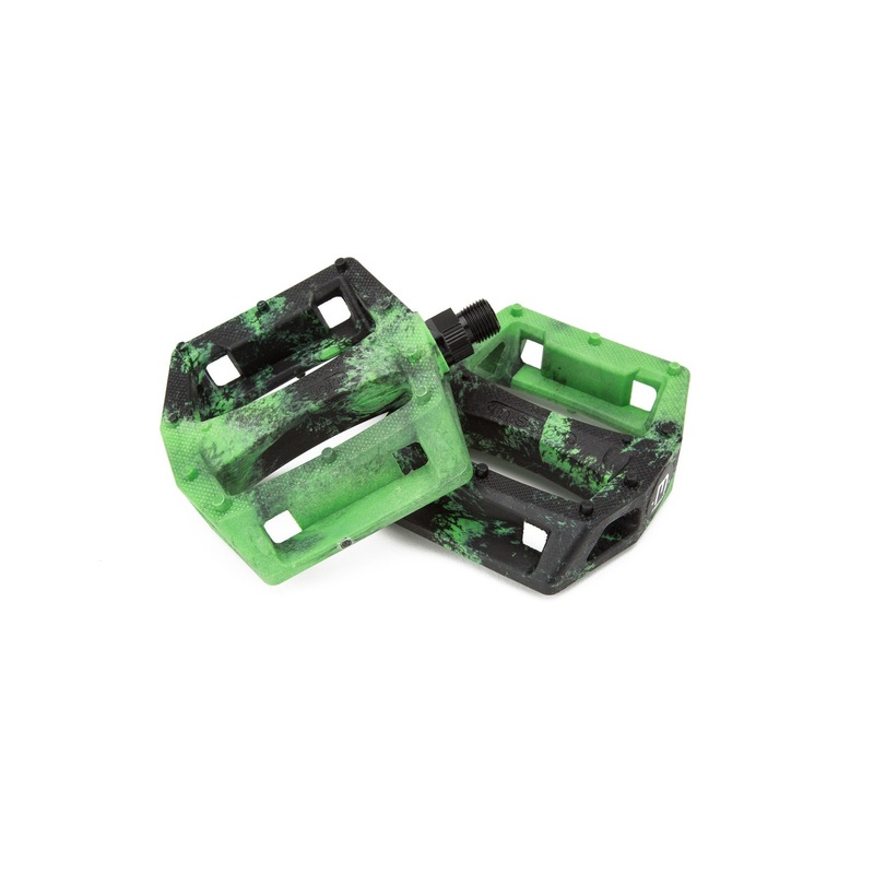 Mission BMX Impulse PC Pedals – Black/Kelly Green