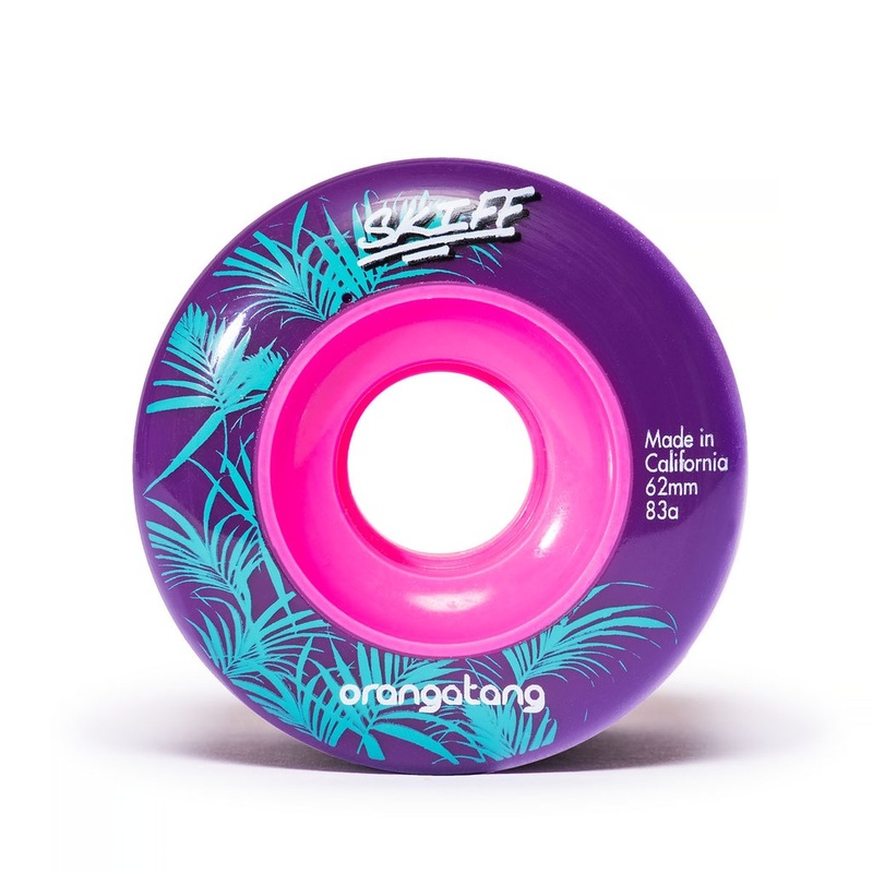 Orangatang Skiff 62mm 83a Longboard Wheels – Purple (Set of 4)