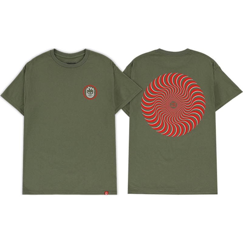 SF CLASSIC SWIRL OVERLAY SS GRN/RD/WT MILITARY XL