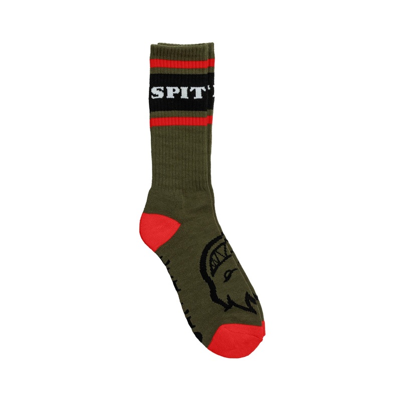 Spitfire Classic 87 Bighead Socks O/S Olive/Black/Red
