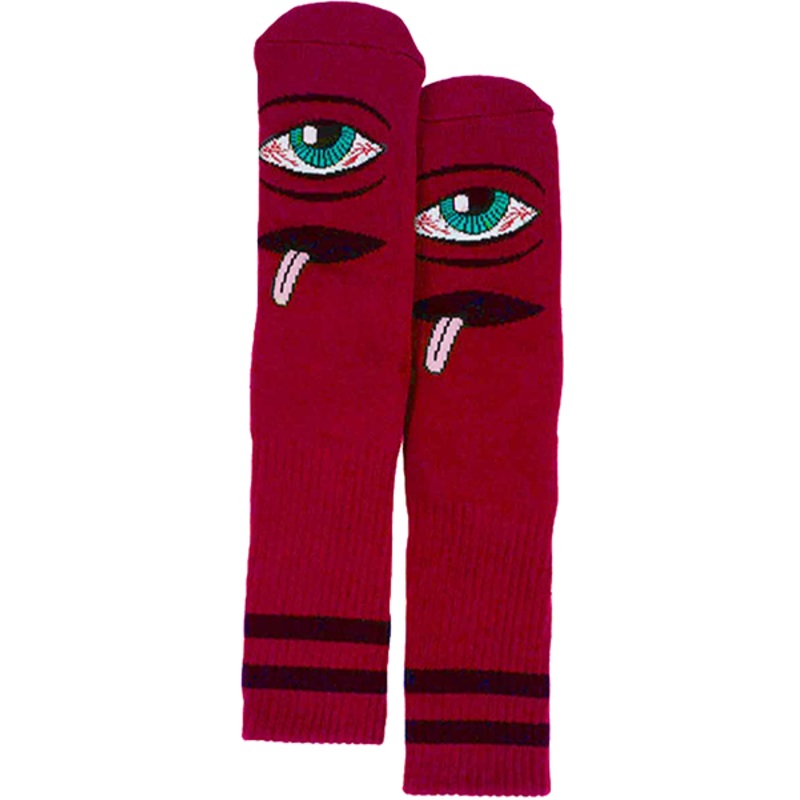 TM BLOODSHOT EYE CREW SOCKS RED 1pr