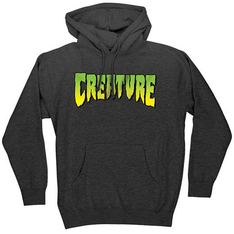 CREATURE HOODIE LOGO CHARCOAL HEATHER SMALL