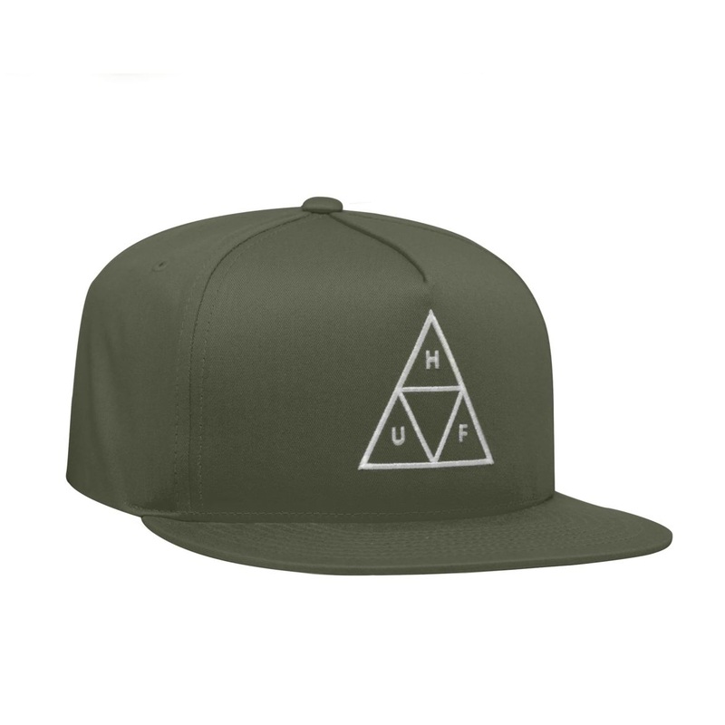 HUF ESSENTIALS TRIPPLE TRIANGLE SNAPBACK OLIVE