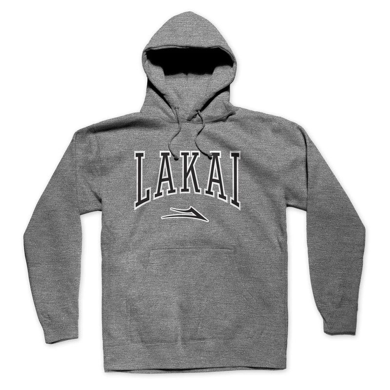 Lakai Sweatshirts Varsity Pullover Hoodie – Grey Heather Small Grey