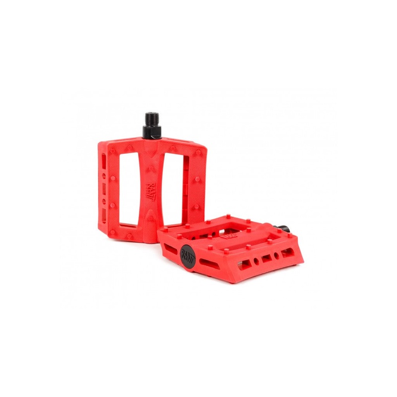 Rant BMX Shred Pedals – Nylon/Fiberglass – Red