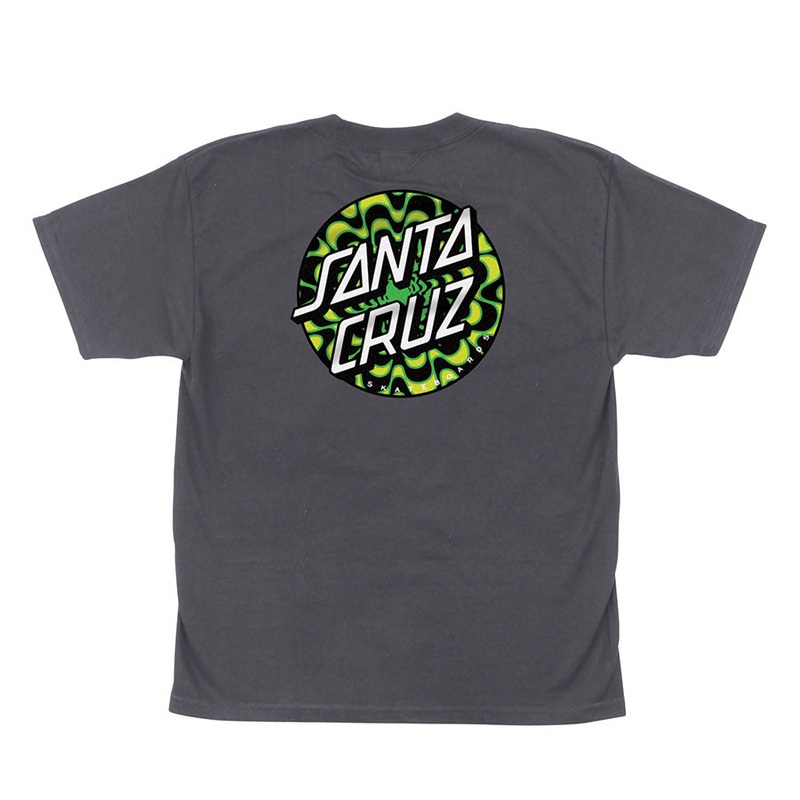 Santa Cruz Kaleidot Short Sleeve Youth T-Shirt – Charcoal M Gray