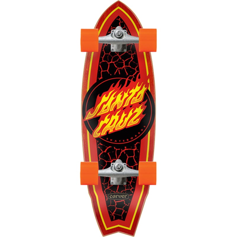SC FLAME DOT SHARK SURFSKATE COMP 9.85″x31.52″