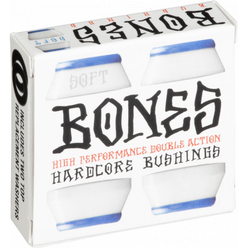 Bones Hardcore 4 PC bushings – Soft Blue/Black SOFT