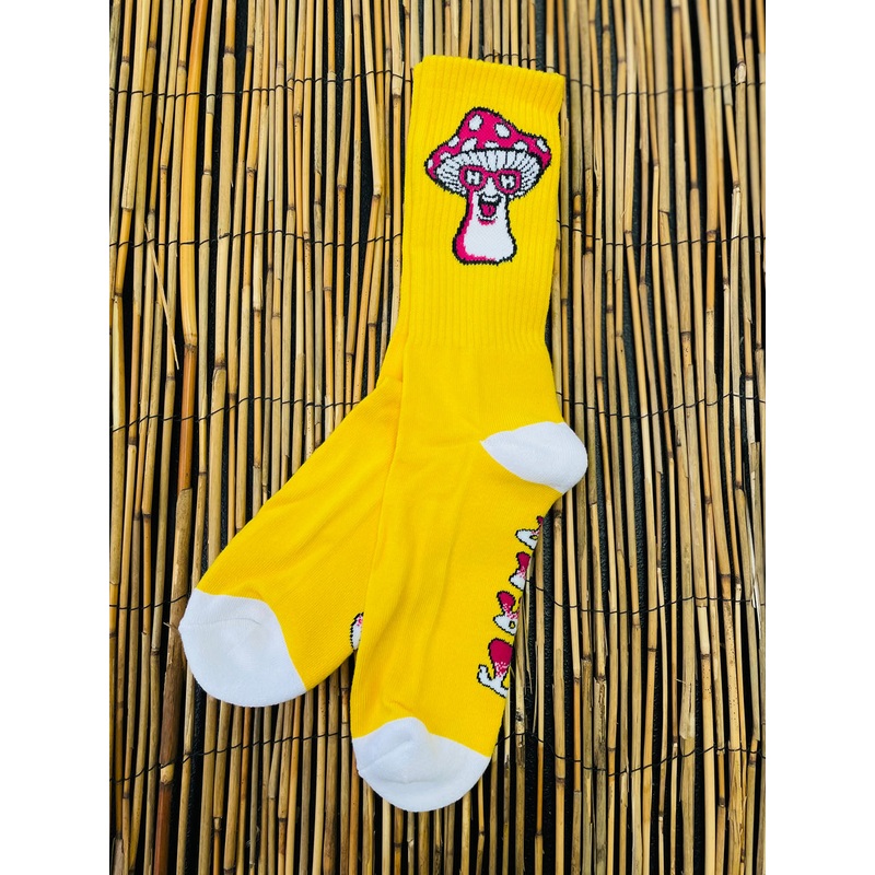 HAPPY HOUR SOCKS MUSHROOM YELLOW