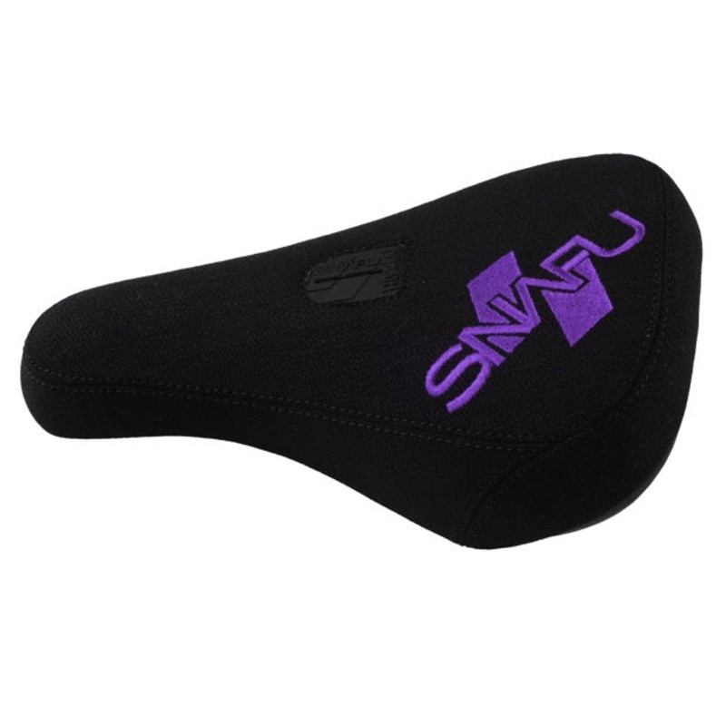 Snafu BMX Padded Fat Pivotal Seat – Black/Purple