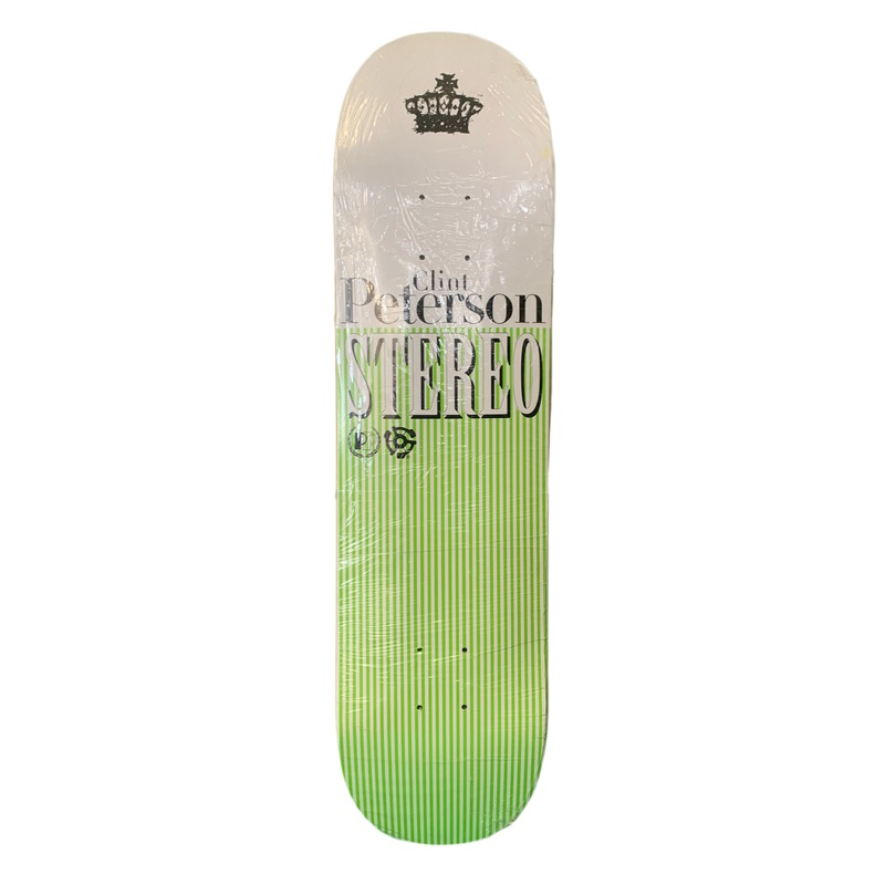 Stereo Clint Peterson Green Stripes 8″ Classic Skateboard Deck
